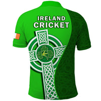 Ireland Cricket Polo Shirt Irish Flag Celtic Cross Sporty Style - Wonder Print Shop