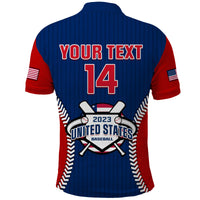 (Custom Text And Number) United States Polo Shirt USA Baseball Sporty Style - Wonder Print Shop