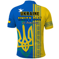 Ukraine Unity Day Polo Shirt Folk Ukrainian Coat Of Arms - Wonder Print Shop