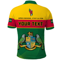Custom Dominica Polo Shirt Dominican Coat Of Arms With Map - Wonder Print Shop