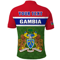 Custom Gambia Polo Shirt Happy 58th Independence Anniversary Flag Style - Wonder Print Shop