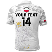 (Custom Text And Number) Poland Football Polo Shirt Polska Football 2022 White - Wonder Print Shop