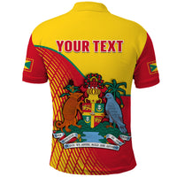 Custom Grenada Polo Shirt Coat Of Arms Happy 49th Independence Day - Wonder Print Shop