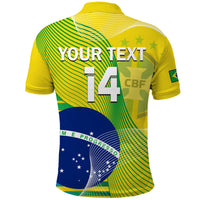 (Custom Text And Number) Brazil Football Polo Shirt Canarinha Champions WC 2022 - Wonder Print Shop