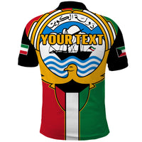 Custom Kuwait Polo Shirt Happy Independence Day With Coat Of Arms - Wonder Print Shop