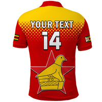 (Custom Text And Number) Zimbabwe Cricket Polo Shirt The Chevrons ODI Style - Wonder Print Shop