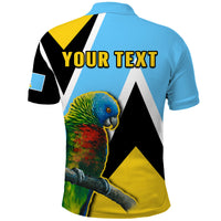 Custom Saint Lucia Polo Shirt Saint Lucian Parrot Simple Style - Wonder Print Shop