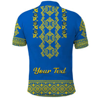 Custom Ukraine Polo Shirt Yellow Ukrainian Folk - Wonder Print Shop