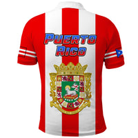 Puerto Rico Polo Shirt Coat Of Arms Mix Flag - Wonder Print Shop