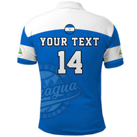 (Custom Text And Number) Nicaragua Polo Shirt 2023 Baseball - Wonder Print Shop