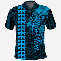 Custom Hawaii Polo Shirt Kakau Kanaka Maoli Combine Polynesian Shark Ver.03 - Wonder Print Shop