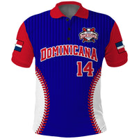 (Custom Text And Number) Dominican Republic Baseball Polo Shirt 2023 Version Blue - Wonder Print Shop