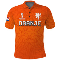 (Custom Text and Number) Football Polo Shirt 2022 Soccer World Cup Oranje Champions LT13 - Wonder Print Shop