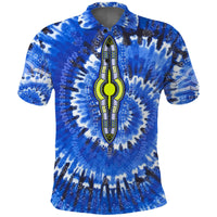 Custom African Polo Shirt Tie Dye Blue Fashion LT13 - Wonder Print Shop