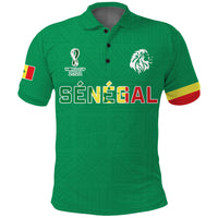 (Custom Text and Number) Senegal Football Polo Shirt Lions of Teranga Soccer Champions World Cup LT13 - Wonder Print Shop