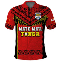 Custom Text And Number Tonga Rugby Polo Shirt Mate Maa Tonga Pacific Ngatu Black - Wonder Print Shop