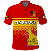 (Custom Text And Number) Zimbabwe Cricket Polo Shirt The Chevrons ODI Style - Wonder Print Shop