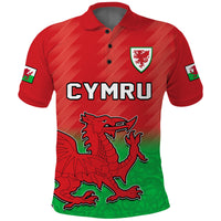 Wales Football Polo Shirt Football 2022 Come On Cymru Yma O Hyd - Wonder Print Shop