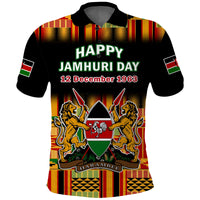 Custom Kenya Polo Shirt Happy Jamhuri Day Kenyan Pattern - Wonder Print Shop