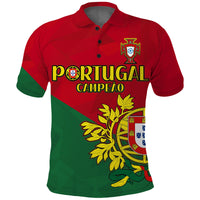(Custom Text and Number) Portugal Football Polo Shirt Campeao Football 2022 Proud LT13 - Wonder Print Shop