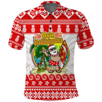 Christmas Hawaii Polo Shirt Kanaka Polynesian Santa Claus Mele Kalikimaka - Wonder Print Shop