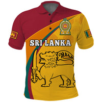 Sri Lanka Polo Shirt Sri Lankan Pattern Happy 75 Years Of Independence - Wonder Print Shop