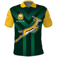 (Custom Text and Number) South Africa Rugby Polo Shirt Springboks King Protea Go Bokke LT13 - Wonder Print Shop