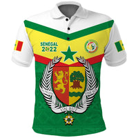 (Custom Text and Number) Senegal Polo Shirt 2022 Sporty Lions of Teranga Proud Football LT13 - Wonder Print Shop