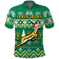 South Africa Rugby Polo Shirt Christmas Springboks Proud Geseende Kersfees - Wonder Print Shop