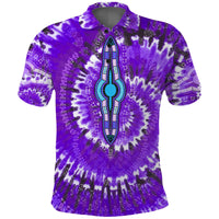 Custom African Polo Shirt Tie Dye Purple Fashion LT13 - Wonder Print Shop