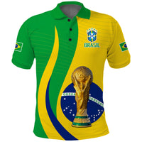 (Custom Text and Number) Brazil Football Champions Polo Shirt Selecao Style Vibe LT13 - Wonder Print Shop