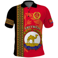 Eritrea Polo Shirt African Pattern Happy Independence Day Version Black - Wonder Print Shop