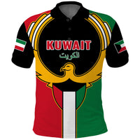 Custom Kuwait Polo Shirt Happy Independence Day With Coat Of Arms - Wonder Print Shop