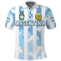 Custom Argentina Football Polo Shirt AFA Champions 2022 Sporty Style - Wonder Print Shop