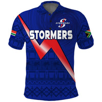 Stormers South Africa Rugby Polo Shirt We Are The Champions URC African Pattern - Wonder Print Shop