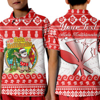 Custom Christmas Hawaii Polo Shirt Kanaka Polynesian Santa Claus Mele Kalikimaka - Wonder Print Shop
