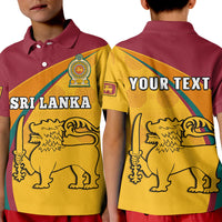 Custom Sri Lanka Polo Shirt KID Sri Lankan Pattern Happy 75 Years Of Independence - Wonder Print Shop