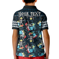 Custom Hawaii Skeleton Surf Polo Shirt Halloween Hawaiian Tribal LT13 - Wonder Print Shop