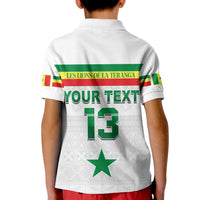 (Custom Text and Number) Senegal Polo Shirt Football 2022 KID Champion Teranga Lions Mix African Pattern LT13 - Wonder Print Shop