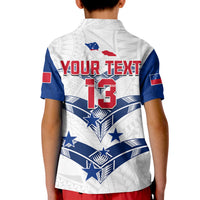 (Custom Personalise Text and Number) Toa Samoa Rugby Polo Shirt KID Siamupini Proud White LT13 - Wonder Print Shop