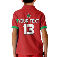 (Custom Text and Number) Morocco Football Polo Shirt Champions World Cup Soccer Proud LT13 - Wonder Print Shop