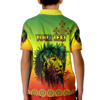 Custom Ethiopia Polo Shirt Cross Mix Lion Colorful Style - Wonder Print Shop