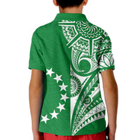 Cook Islands Tatau Polo Shirt KID Symbolize Passion Stars Version Green LT13 - Wonder Print Shop