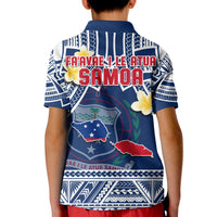 Samoa Polo Shirt Samoan Plumeria Flowers Mix Polynesian Pattern - Wonder Print Shop