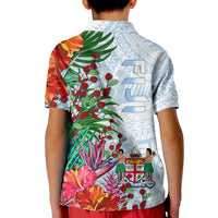 Fiji Polo Shirt Proud Fijian Tapa mix Tagimoucia Flowers LT13 - Wonder Print Shop
