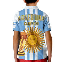 Argentina Football Polo Shirt KID World Champions 2022 Dream Come True LT13 - Wonder Print Shop