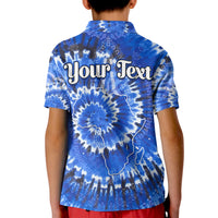 Custom African Polo Shirt Tie Dye Blue Fashion LT13 - Wonder Print Shop