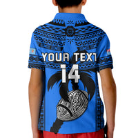 Custom Text And Number Fiji Rugby Polo Shirt Fijian Drua Super Polynesian Special Tapa Pattern - Wonder Print Shop