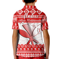 Christmas Hawaii Polo Shirt KID Kanaka Polynesian Santa Claus Mele Kalikimaka - Wonder Print Shop