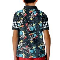 Hawaii Skeleton Surf Polo Shirt Halloween Hawaiian Tribal LT13 - Wonder Print Shop